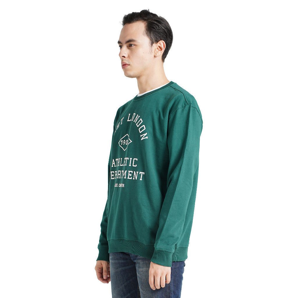 LEE COOPER SWEATER ATHLETIC DEPARTMENT EMERALD GREEN