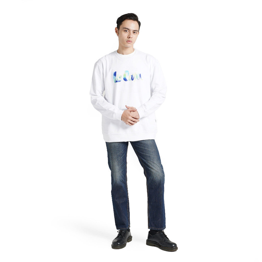 Lee cooper Sweater Logo Type Brush White