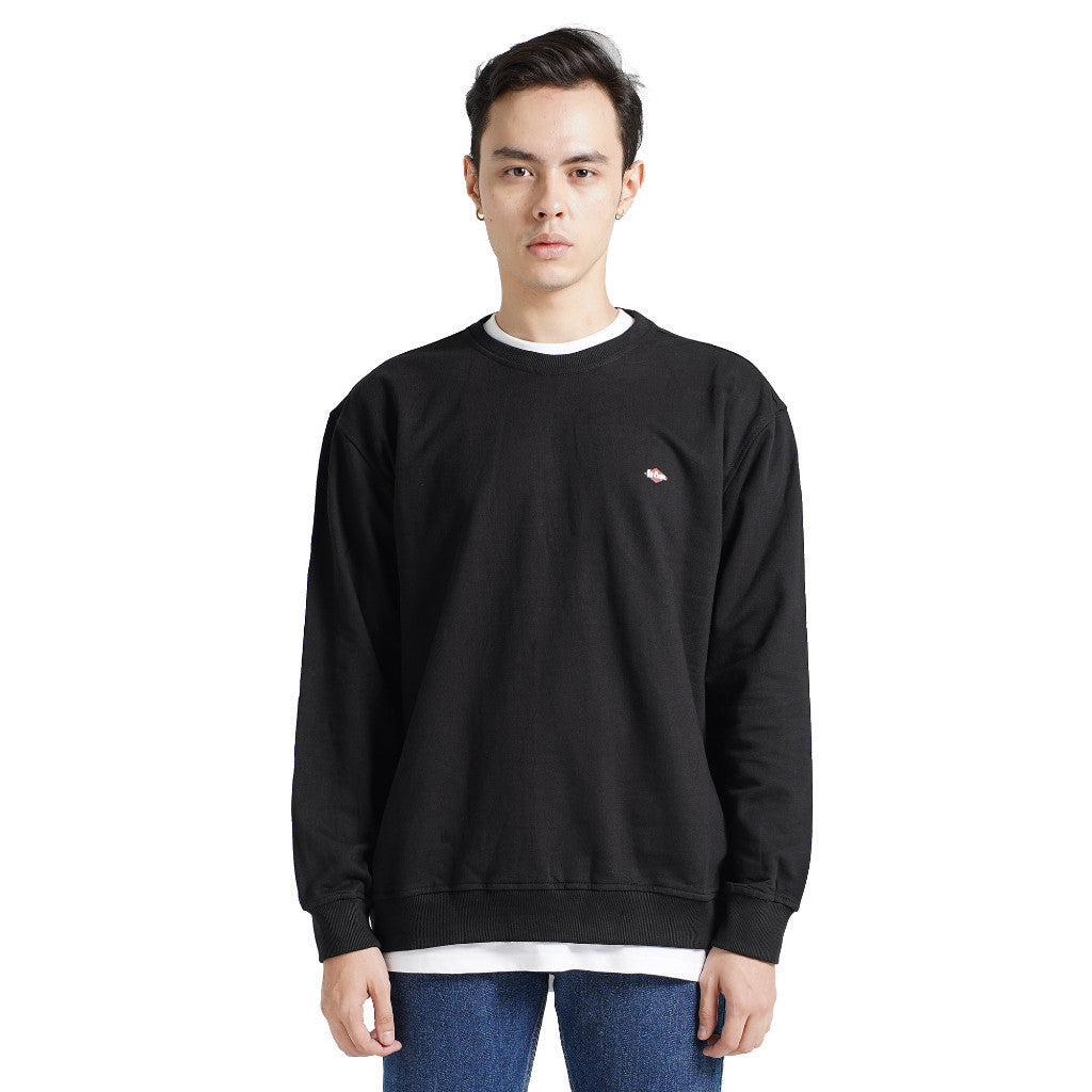 LEE COOPER SWEATER SMALL LOGO RETRO BLACK