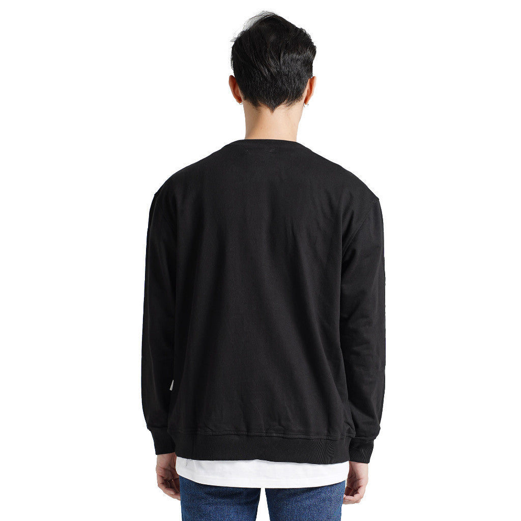 LEE COOPER SWEATER SMALL LOGO RETRO BLACK