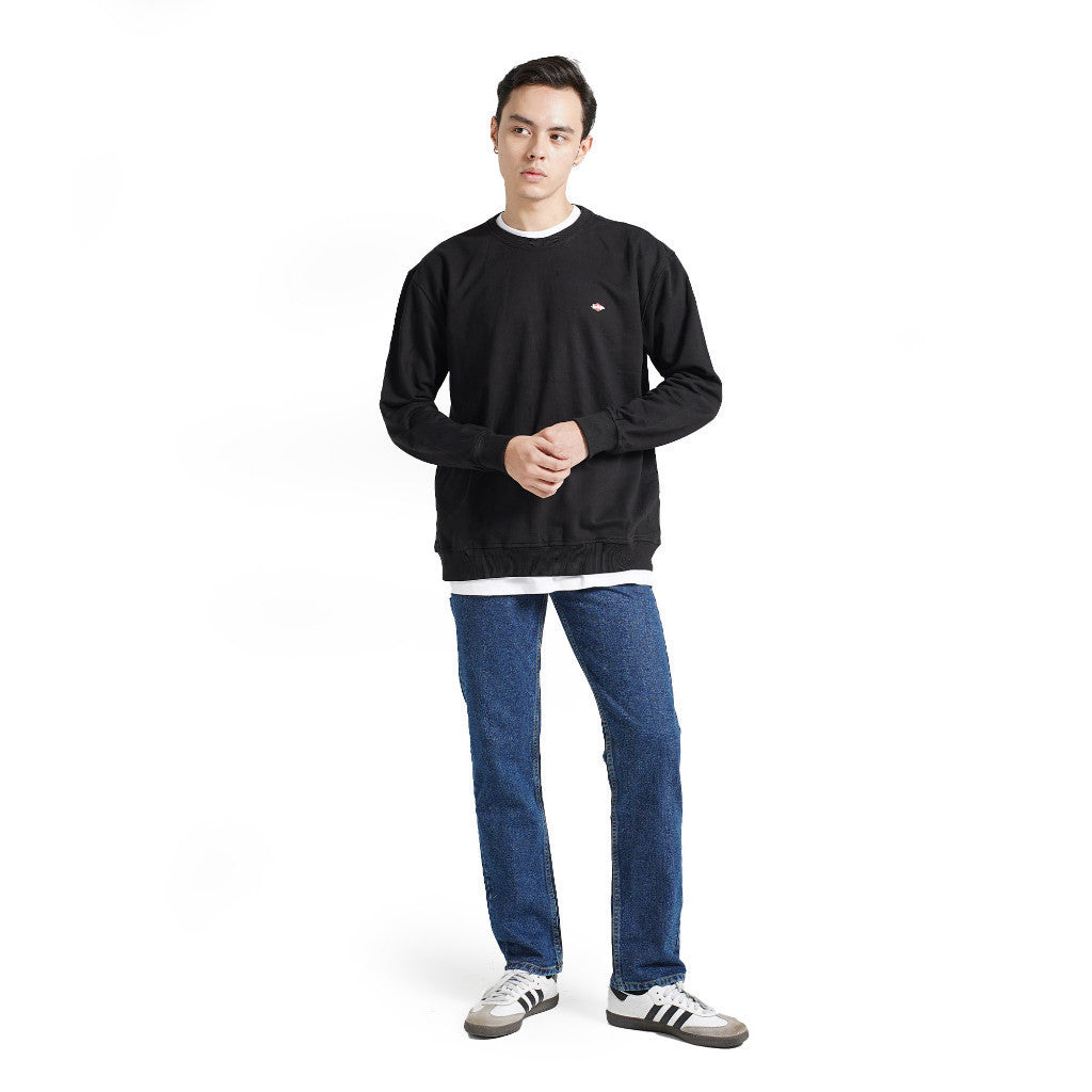 LEE COOPER SWEATER SMALL LOGO RETRO BLACK