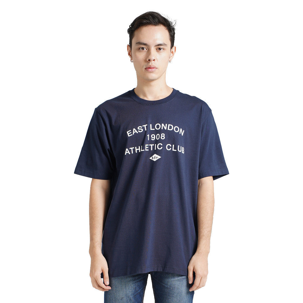 Lee Cooper Oversize T-Shirt Athletic Club Navy