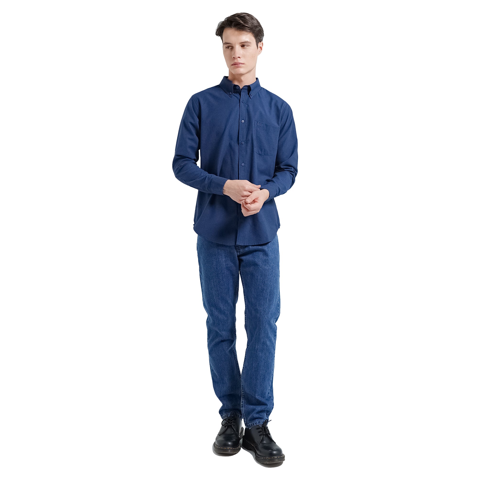 Lee Cooper Long Shirt Stanford Navy