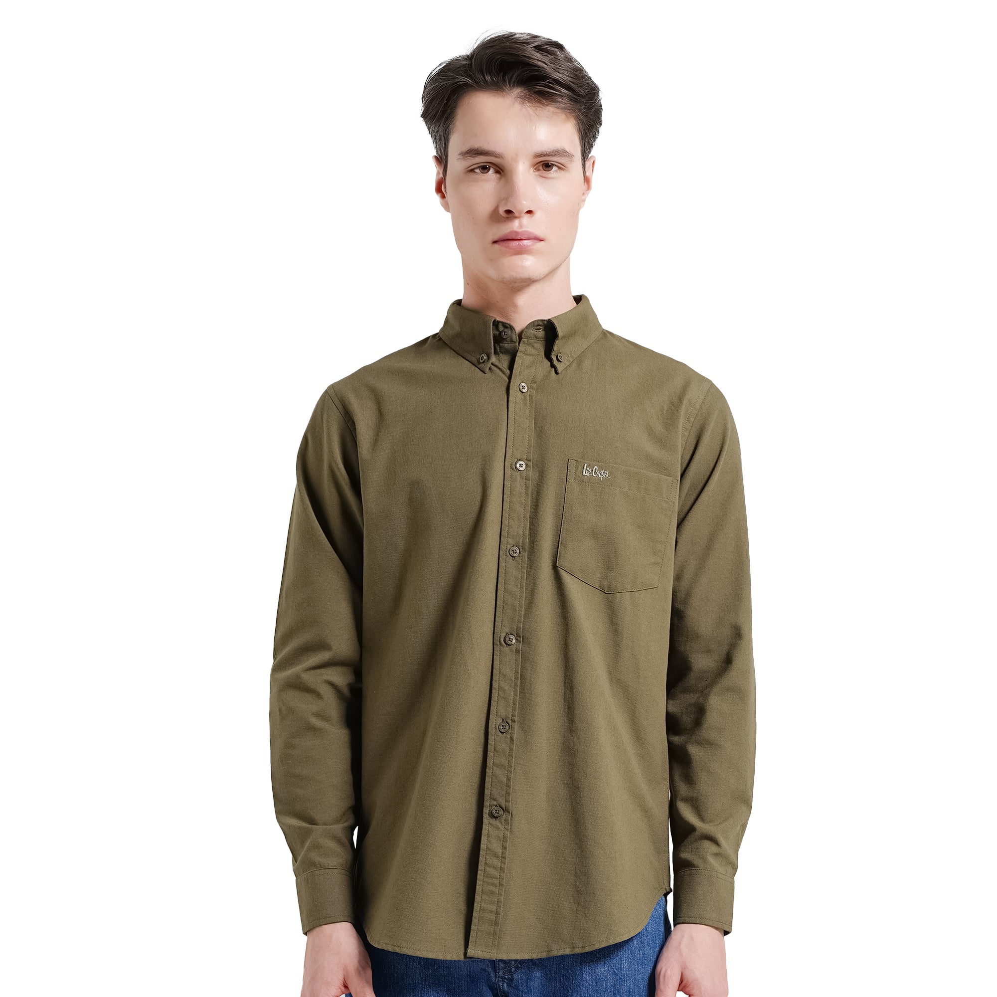 Lee Cooper Long Shirt Stanford Green Army