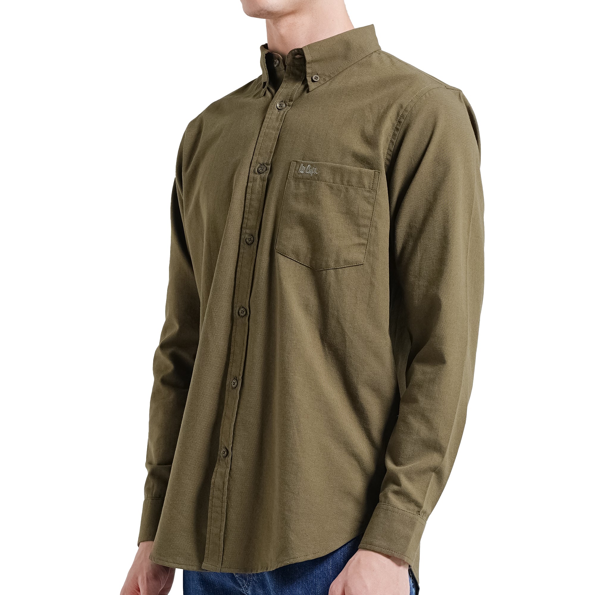 Lee Cooper Long Shirt Stanford Green Army