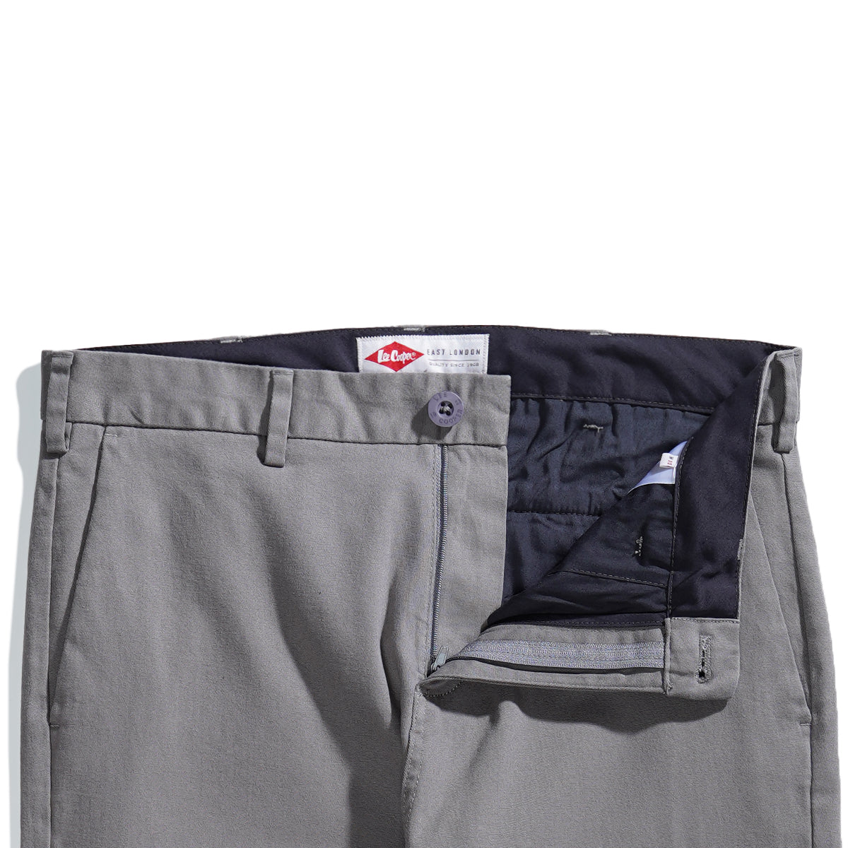 Lee Cooper Slim Fit Long Chino Parry Medium Grey