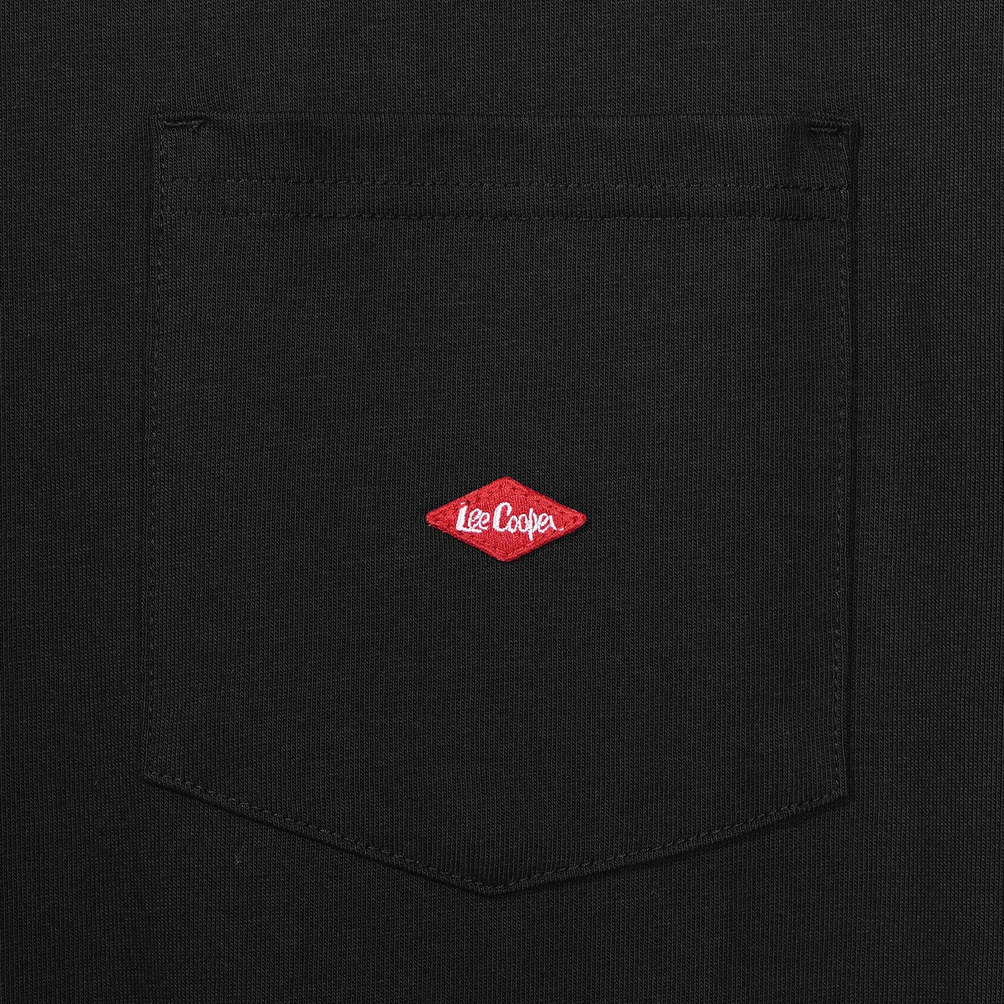 Lee Cooper T-Shirt Logo Pocket Oversize Black
