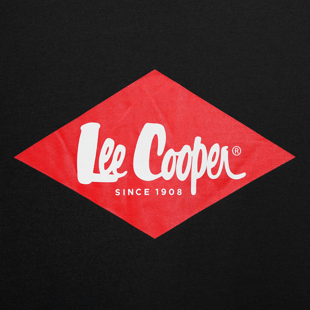 Lee Cooper Women T-Shirt Red Diamond Logo Black