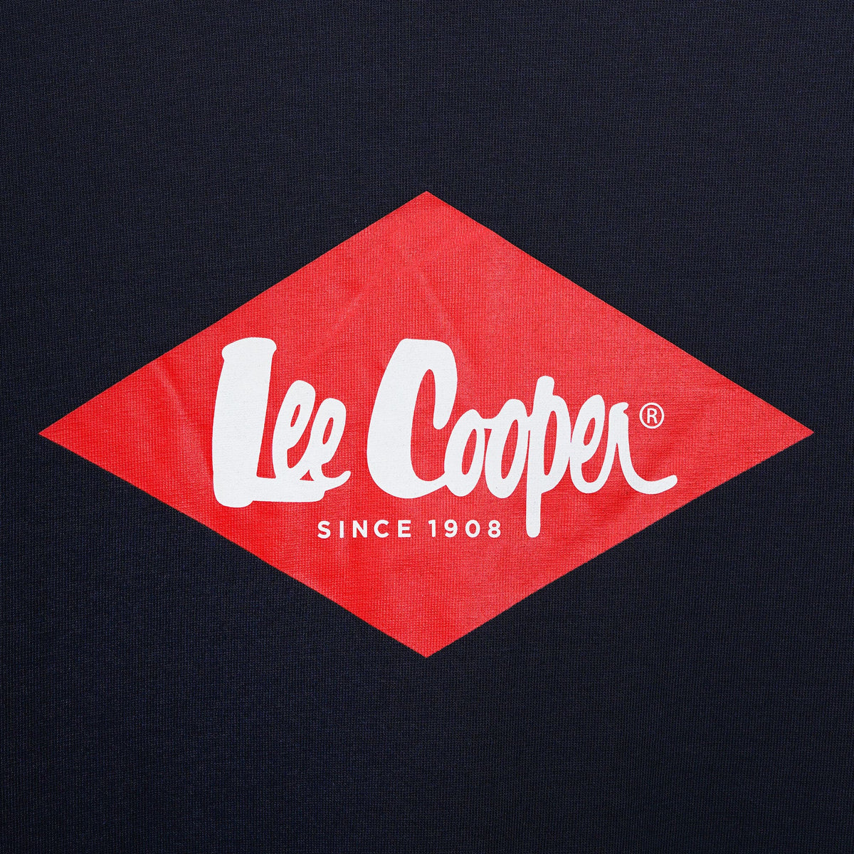 Lee Cooper Women T-Shirt Red Diamond Logo Navy
