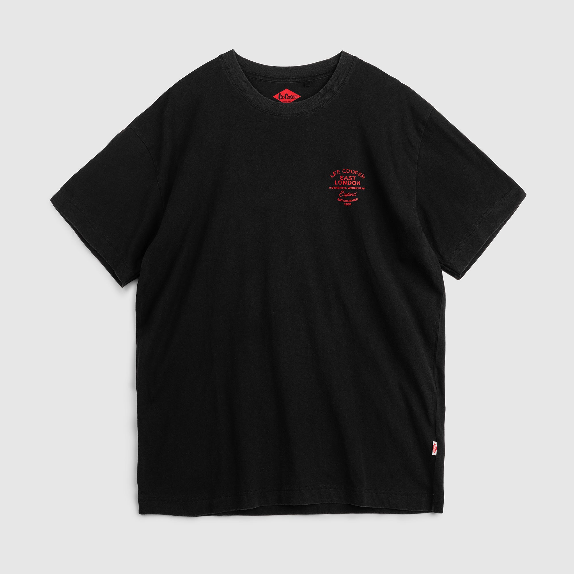 Lee Cooper Oversized T-Shirt Cracking Typography Black