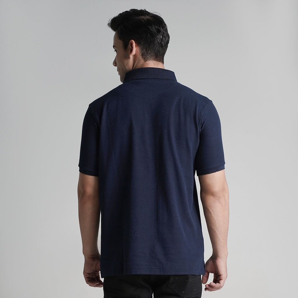 Lee Cooper Polo Shirt Logo Type Navy