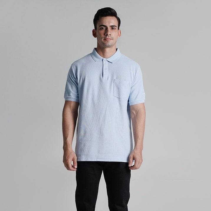 Lee Cooper Polo Shirt Pocket light Blue