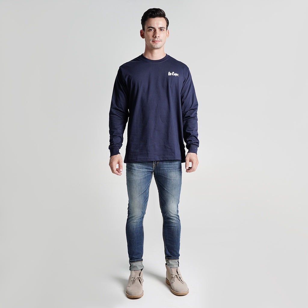 Lee Cooper Longsleeve T-shirt Logotype Navy
