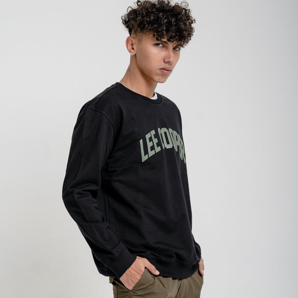 Lee Cooper Sweatshirt - Crewneck Collage Black