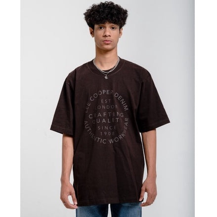 Lee Cooper T-shirt Oversized Crafting Quality Brown