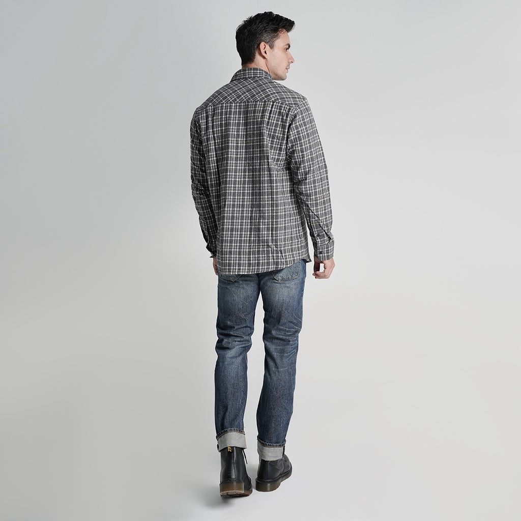 Lee Cooper Flannel Shirt RHYS Grey