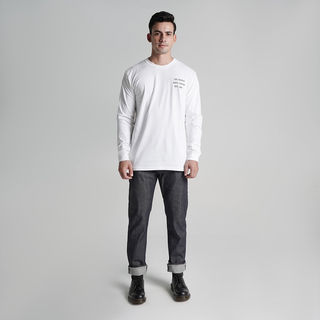 Lee Cooper Longsleeve T-shirt East 1908 White