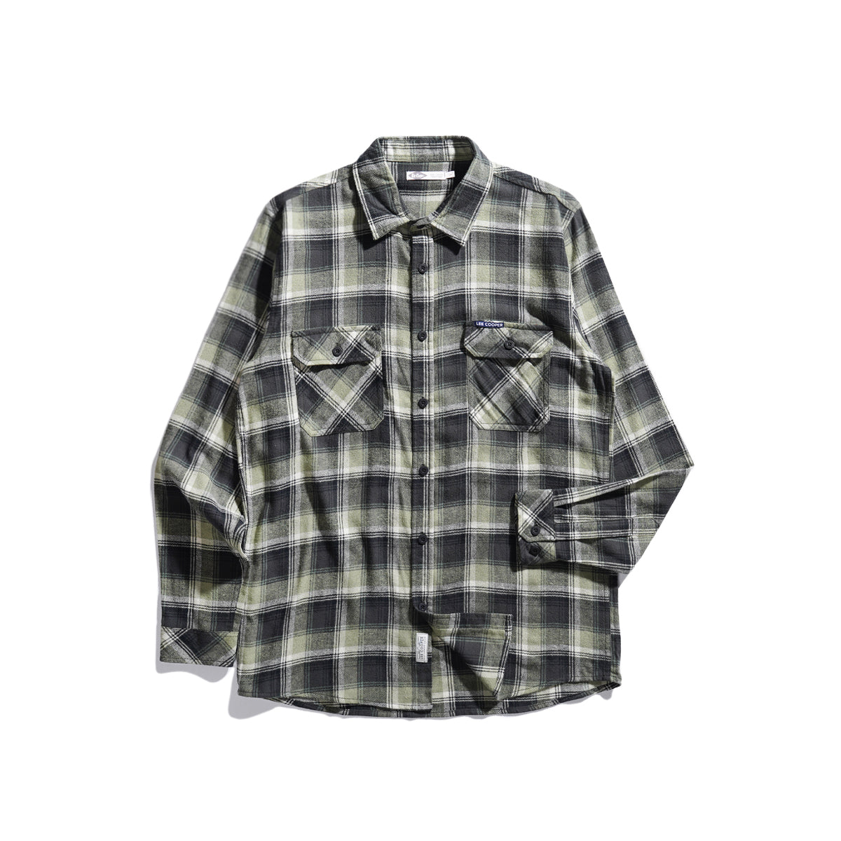 Lee Cooper Long Shirt Flannel Aldred Olive
