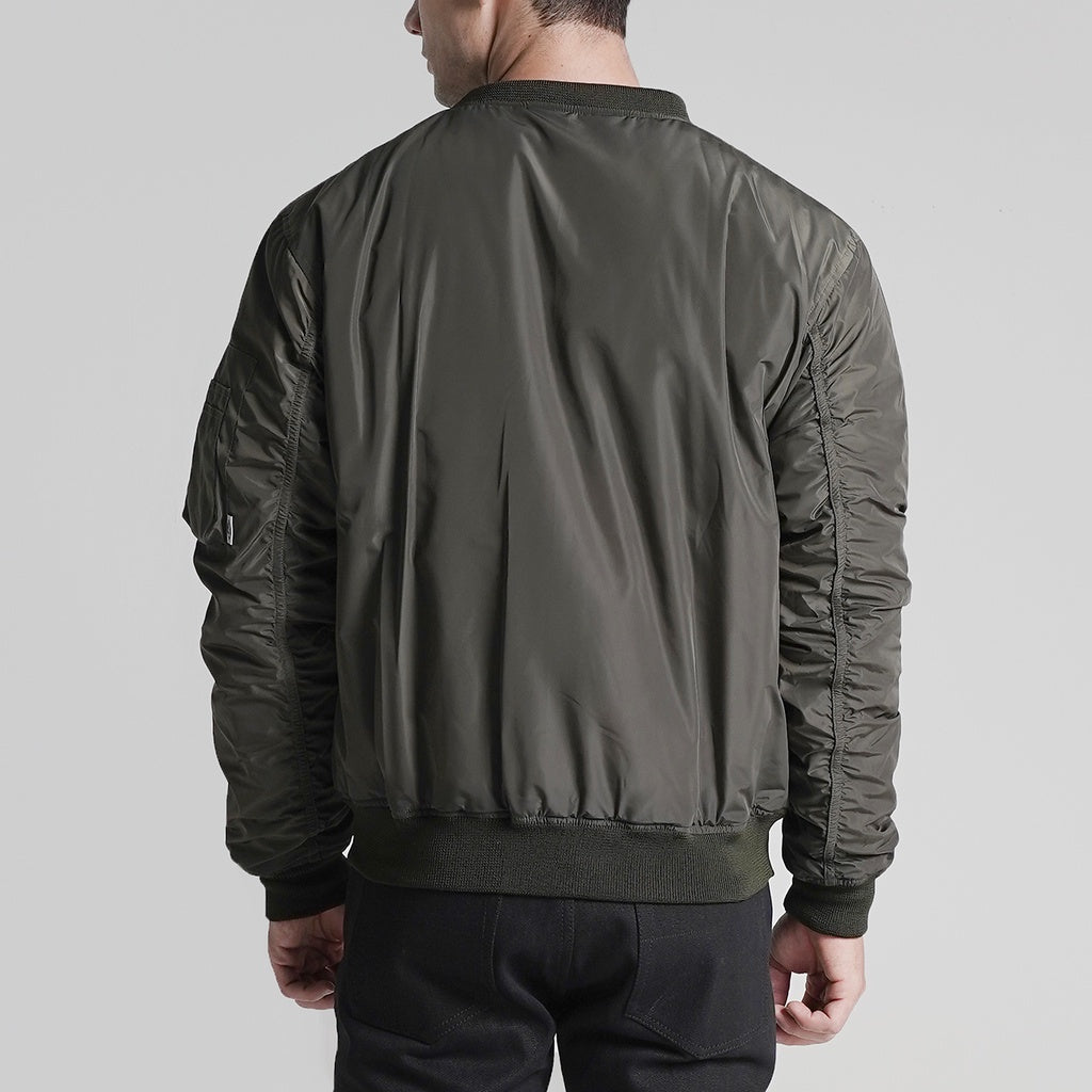 Lee Cooper Jaket Pria Bomber Jacket Singular Patch Olive