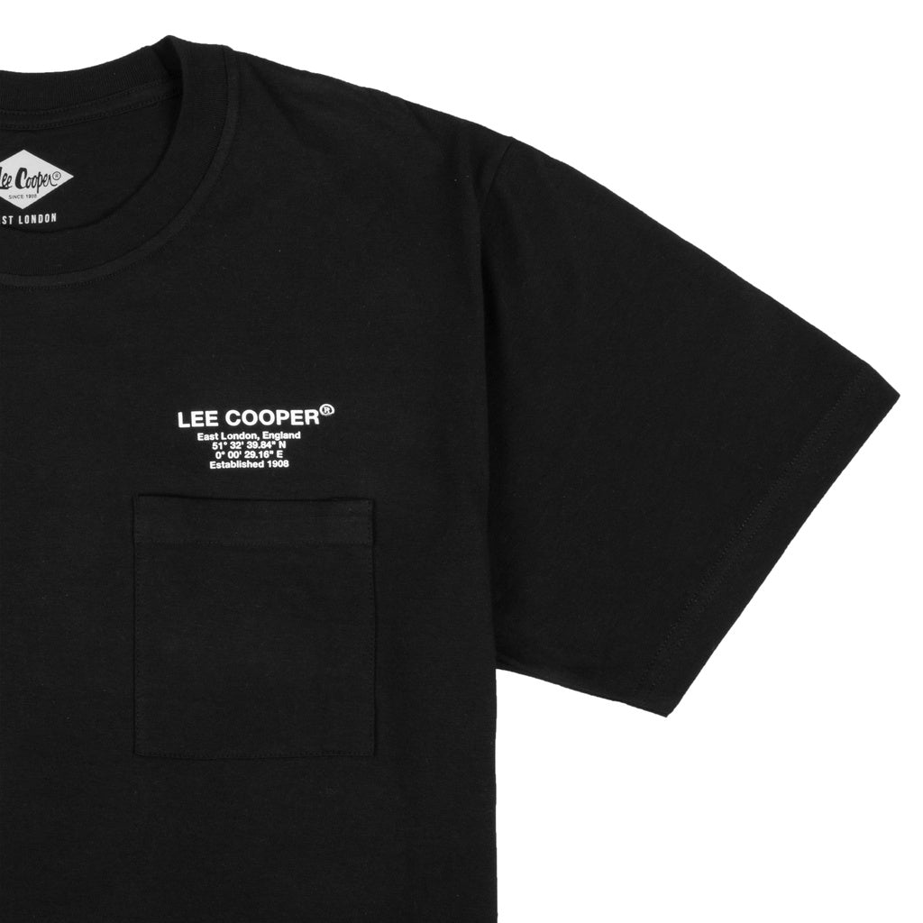 Lee Cooper T-shirt Coordinate Pocket Black