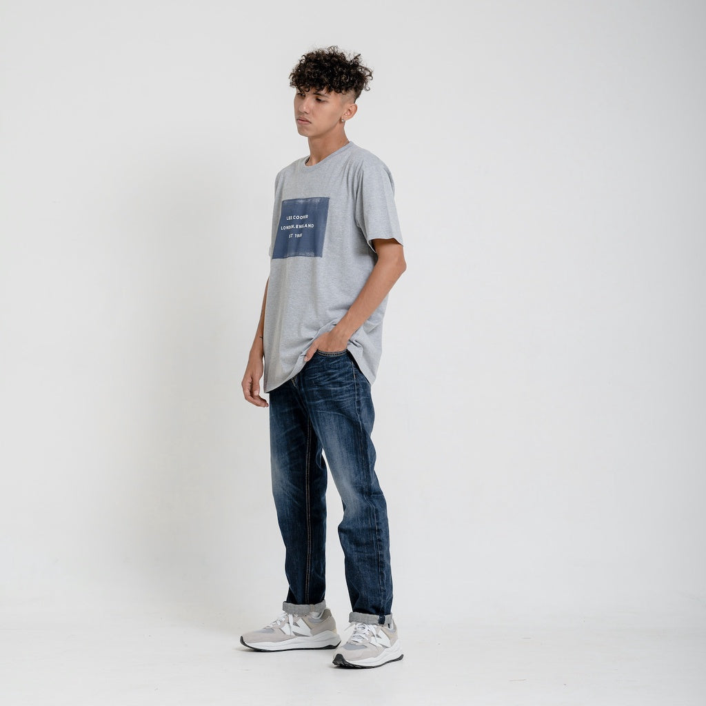 Lee Cooper T-shirt Distress Box Grey
