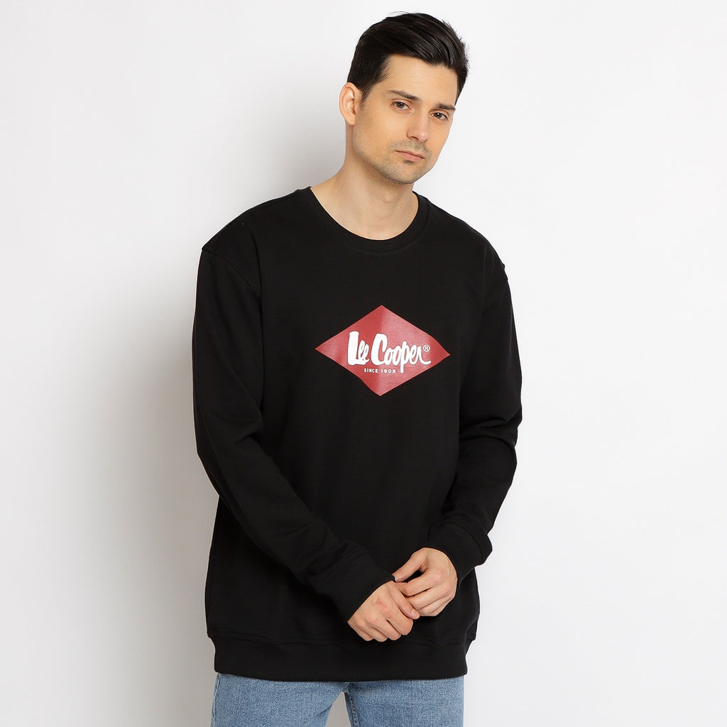 Lee Cooper Red Diamond Sweater Black