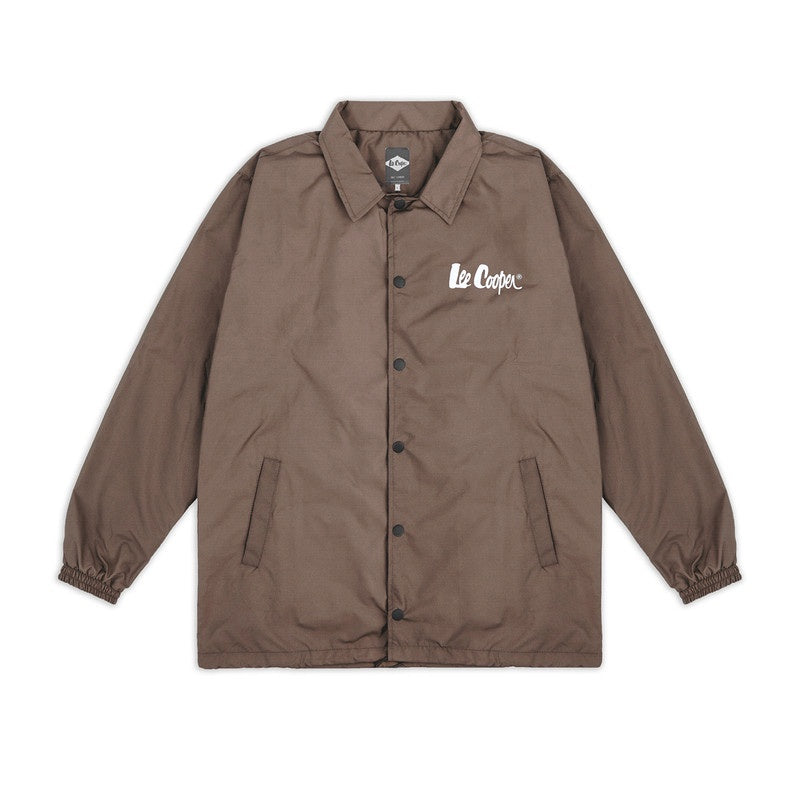 Lee Cooper Coach Jacket Logotype Beige