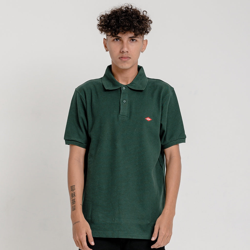 Lee Cooper Polo Shirt Logo Type Emerald Green