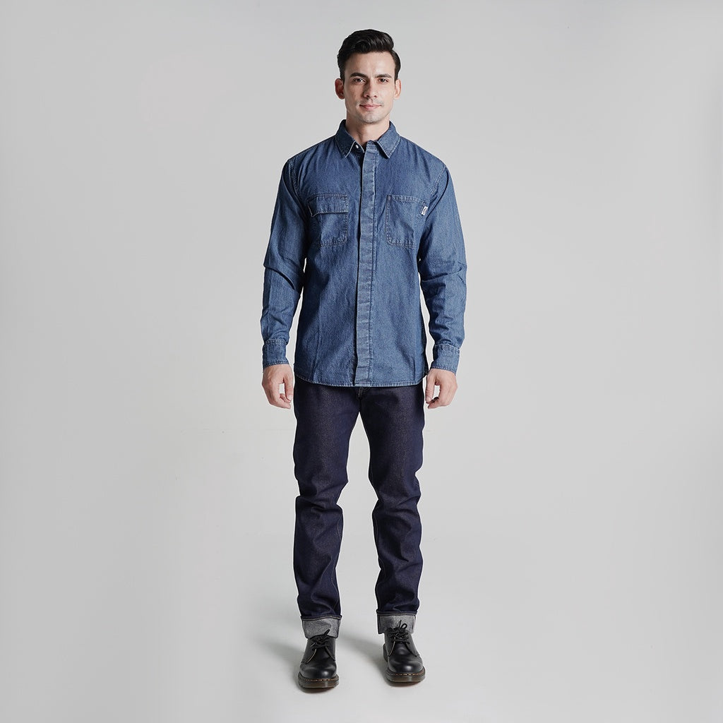 Lee Cooper Long Shirt Reece Dark Blue Stone