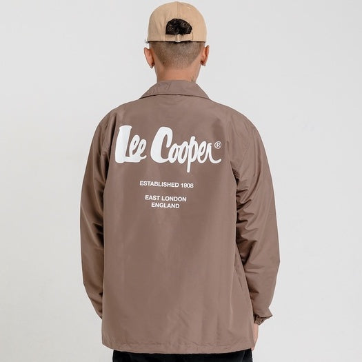 Lee Cooper Coach Jacket Logotype Beige