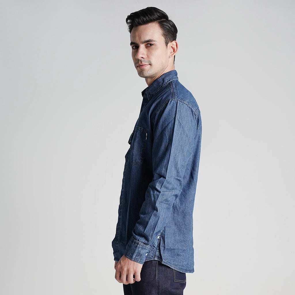 Lee Cooper Long Shirt Reece Dark Blue Stone