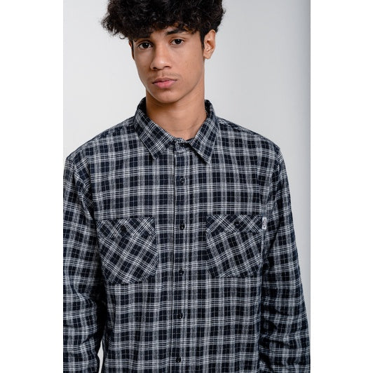 Lee Cooper Flannel Shirt Ethan Black