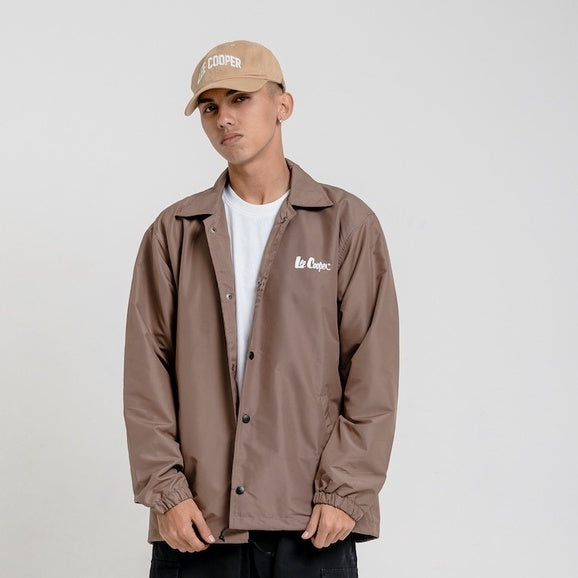Lee Cooper Coach Jacket Logotype Beige