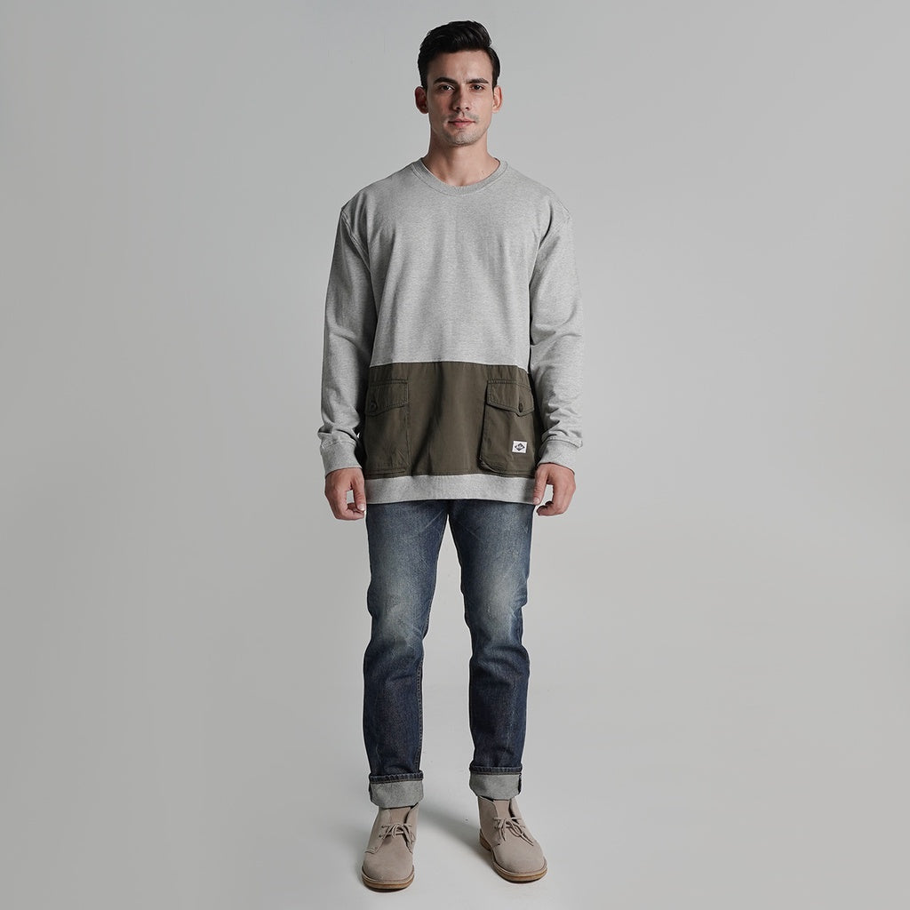 Lee cooper Sweatshirt Crewneck Cargo Pocket Grey