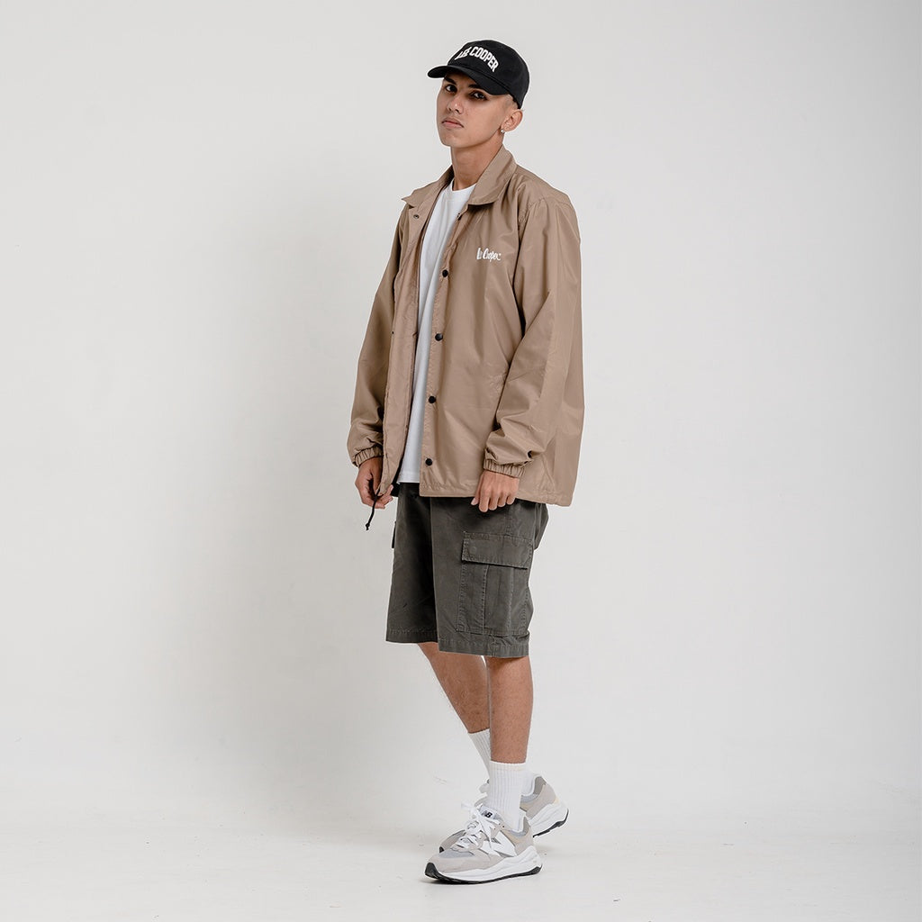 Lee Cooper Coach Jacket Logotype Khaki