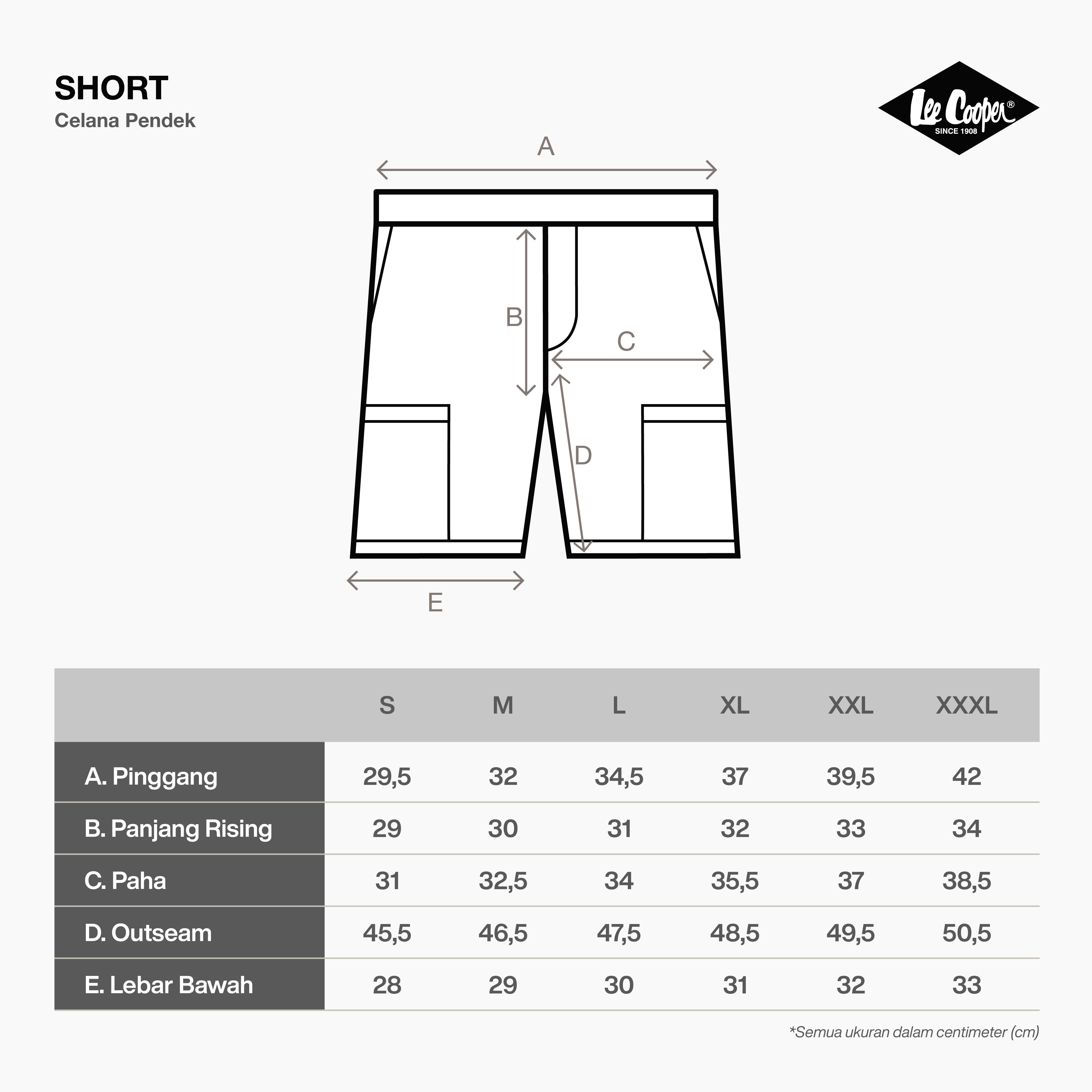 Lee Cooper Short Quinn Worn Light Blue