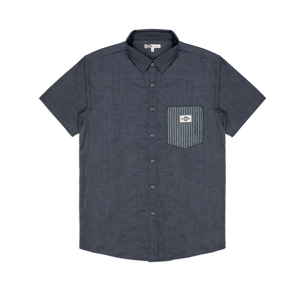 Lee Coper Short Sleeve Stripe Pocket Black
