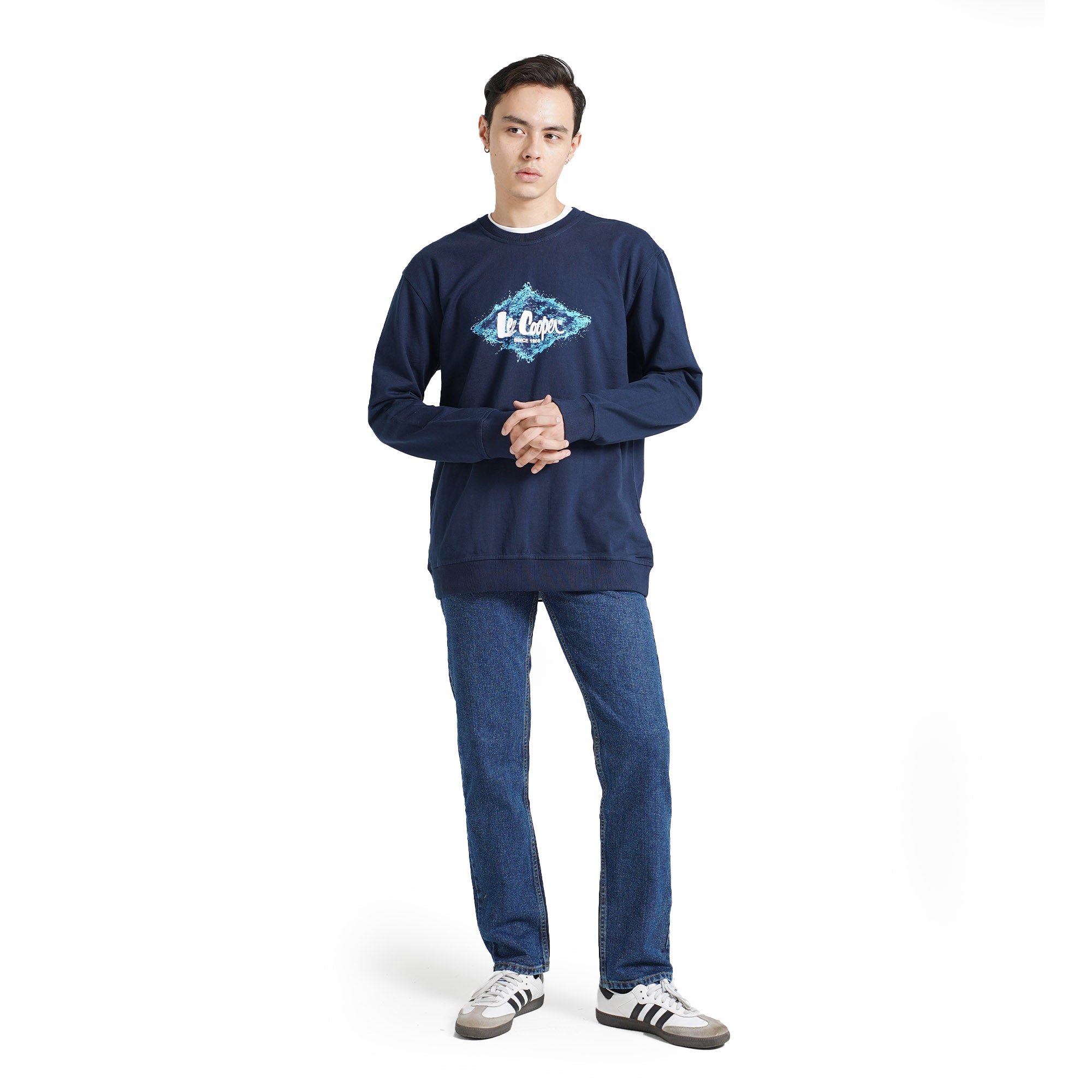 Lee Cooper Sweater Logo Diamond Painting Navy
