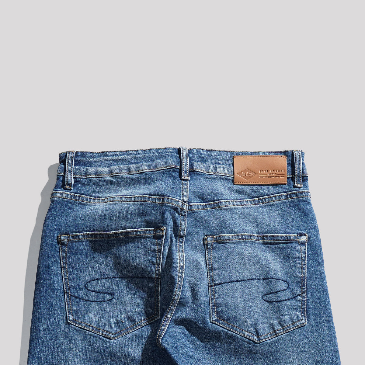 Lee Cooper Jeans Arthur Worn Medium Blue Non Stretch