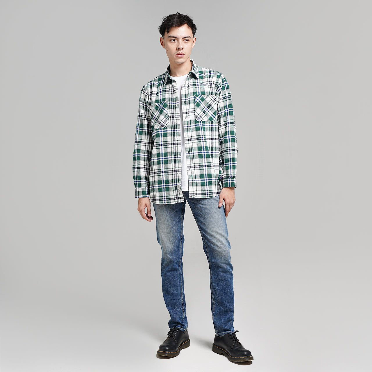 Lee Cooper Flannel Shirt Rhys Green