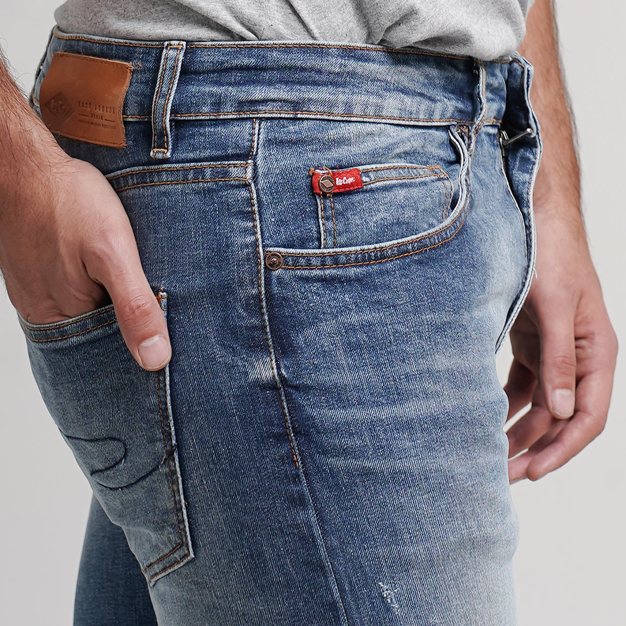Lee Cooper Jeans Arthur Ripped Medium Blue
