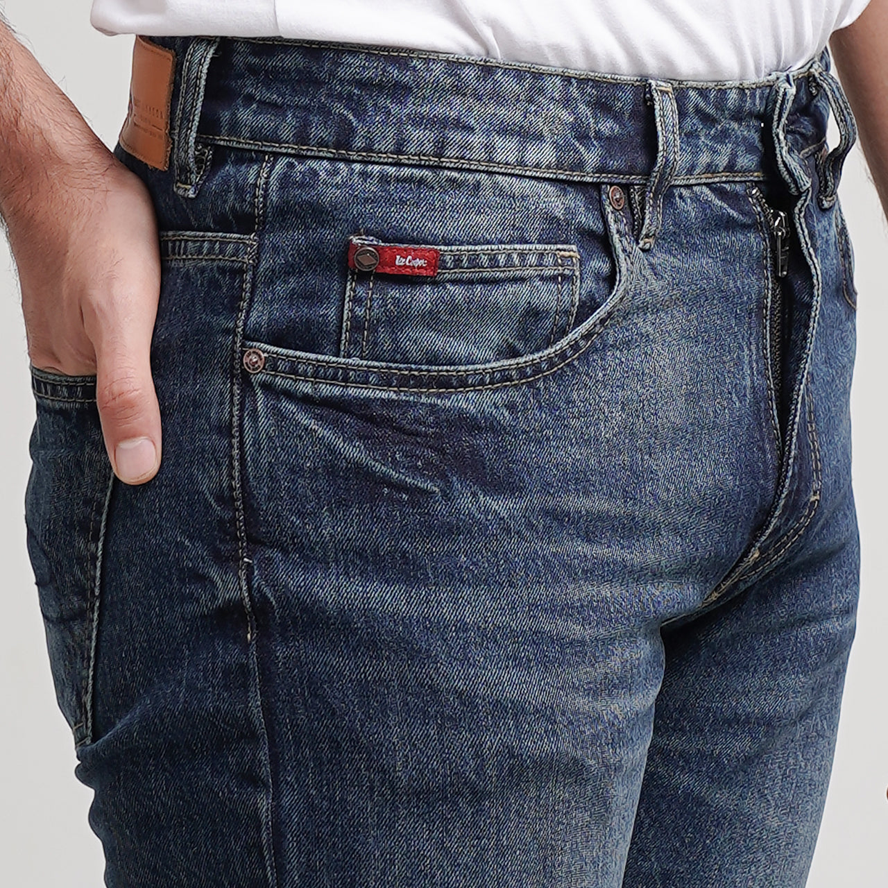 Lee Cooper Jeans Harry Worn Medium Blue
