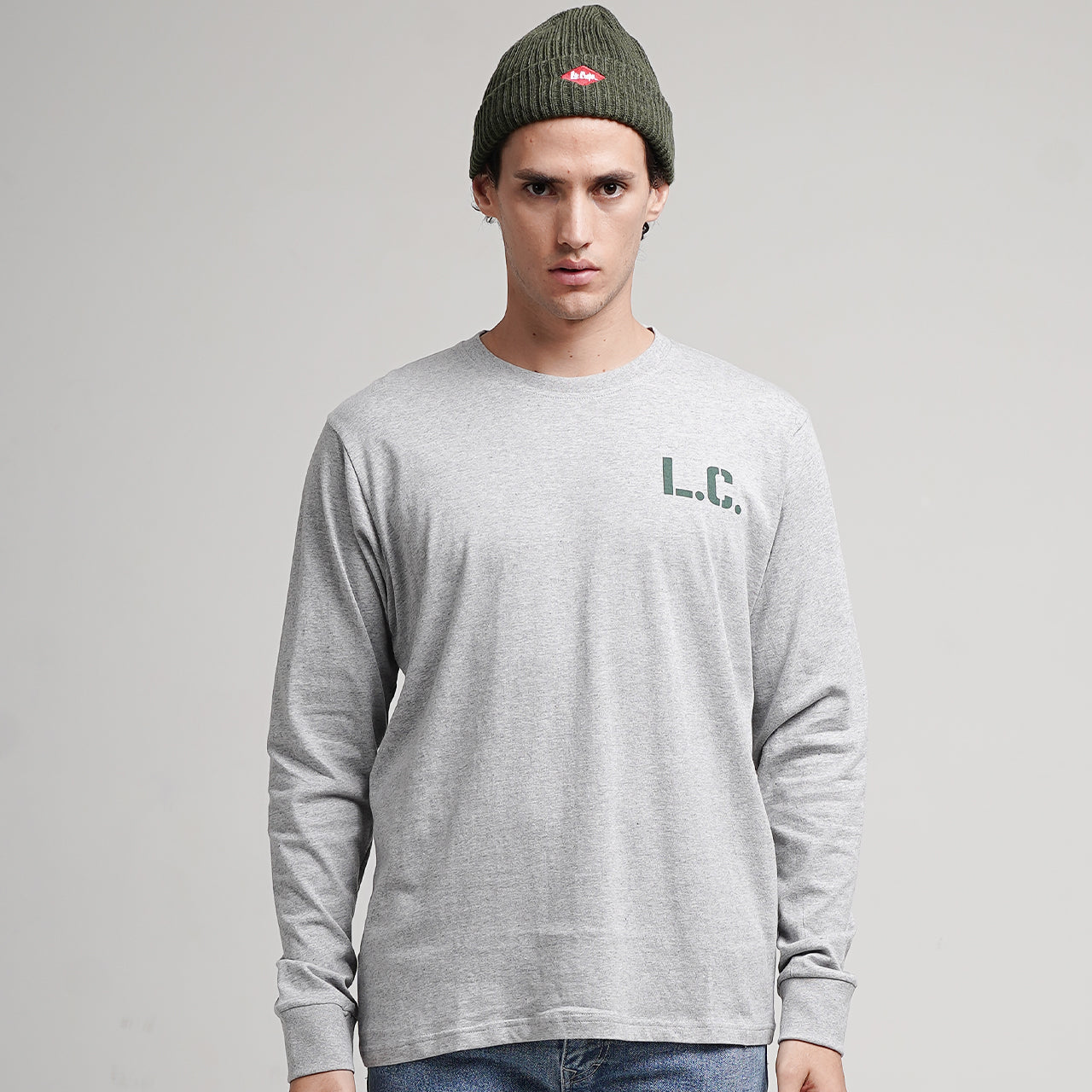 Lee Cooper Long Sleeve Stancil Misty 71