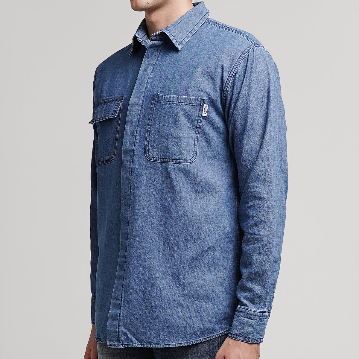 Lee Cooper Shirt Reece Worn Medium Blue