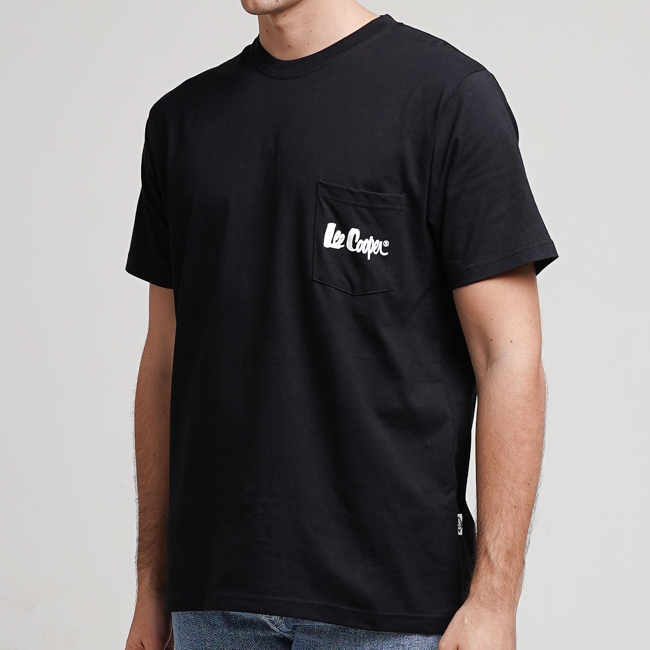 Lee Cooper T-Shirt Logo Type Pocket Black
