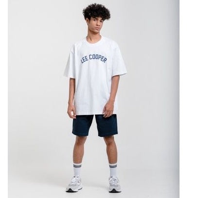 Lee Cooper T-shrit Oversized Varsity Loose White