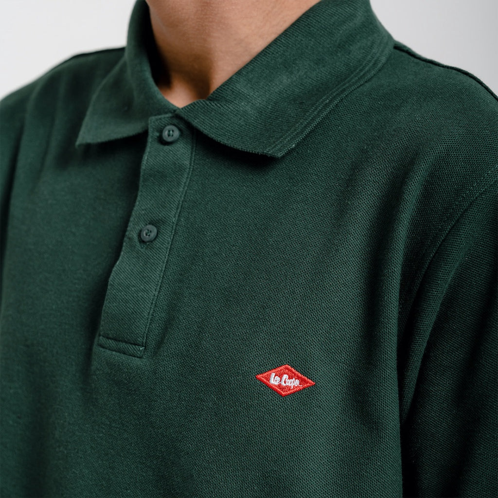 Lee Cooper Polo Shirt Logo Type Emerald Green