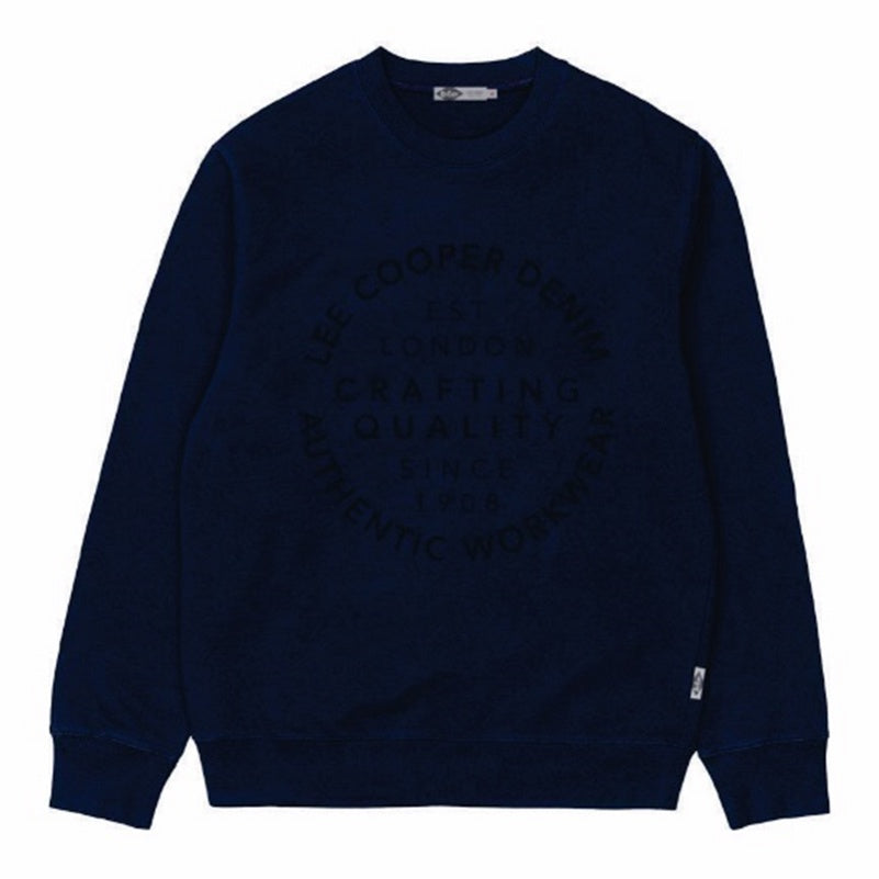 Lee Cooper Sweatshirt Crewneck Crafting Quality Navy