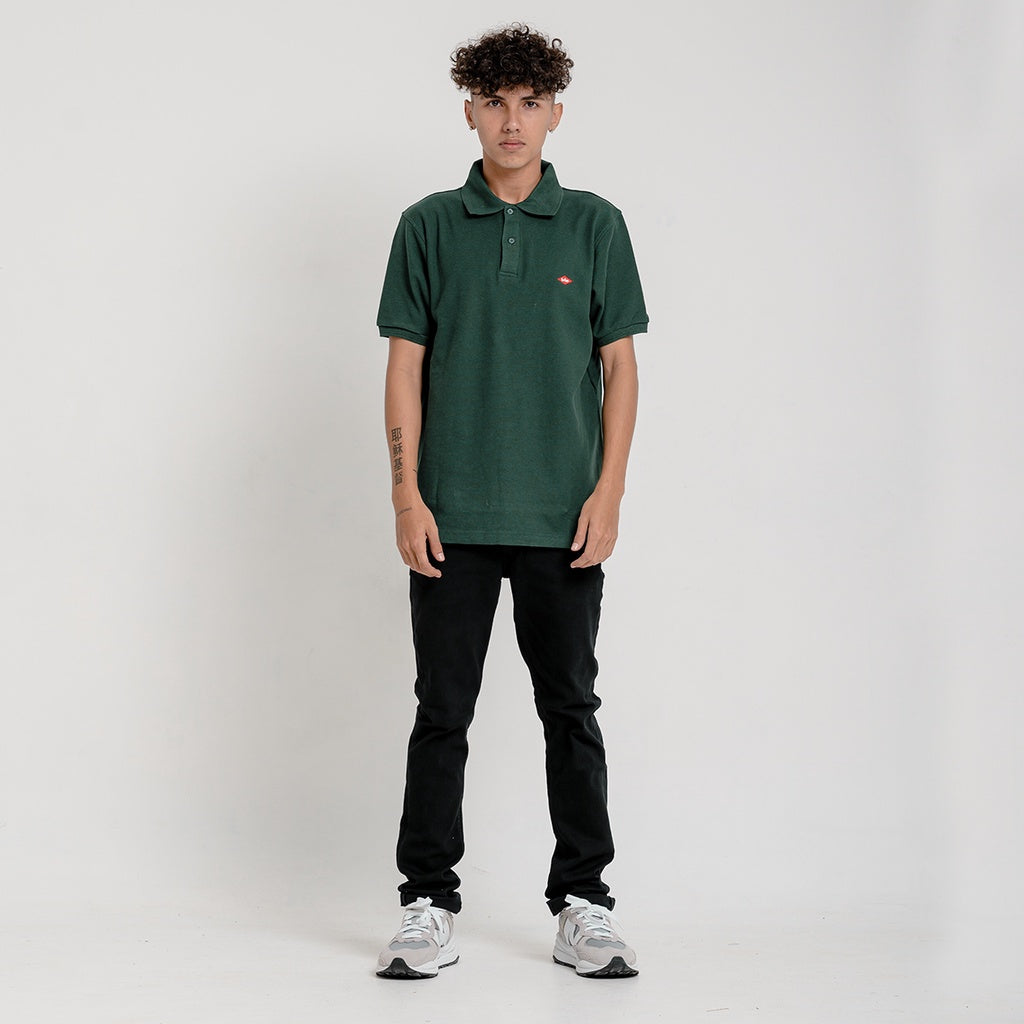 Lee Cooper Polo Shirt Logo Type Emerald Green