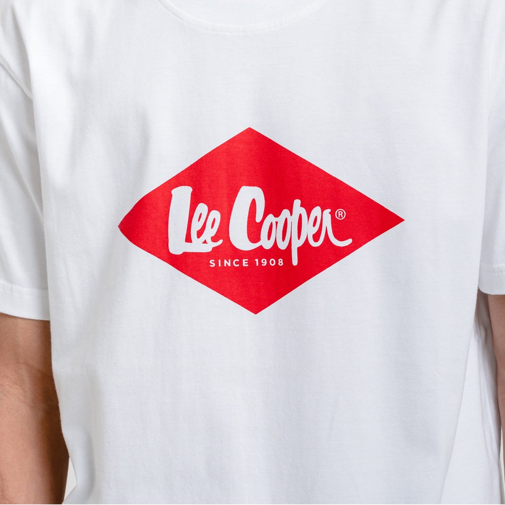 Lee Cooper T-shirt Logo Diamond Red White TS01